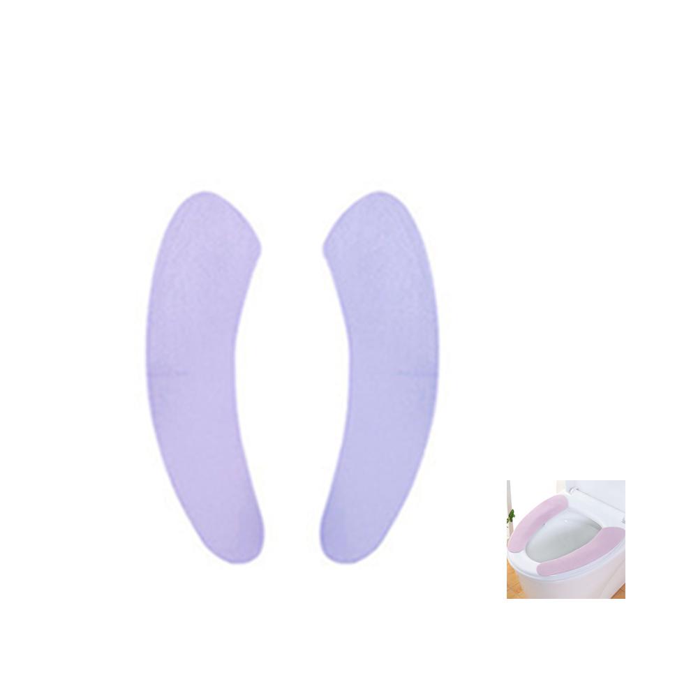 

1 Pair Soft Toilet Seat Cover Washable Paste Toilet Seat Pad Bathroom Warmer Seat Lid Cover Pad Closestool Sticky Mat Villus фіолетовий