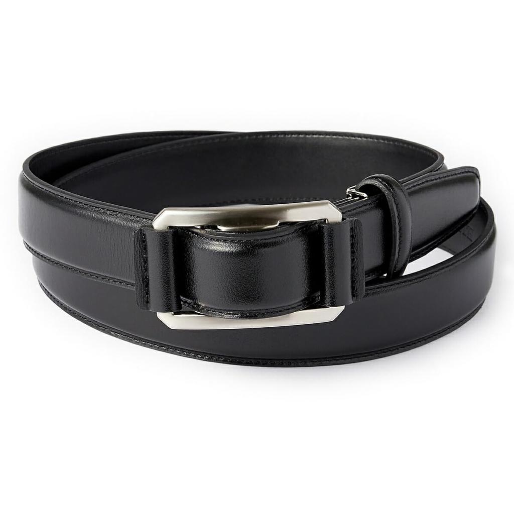 Ogier Stiftlos Lochlos Schiebe Rindsleder Einheitsgröße Passend Hergestellt in Schwarz Herren Gürtel, Gürtel, Leder, Alles, Japan,