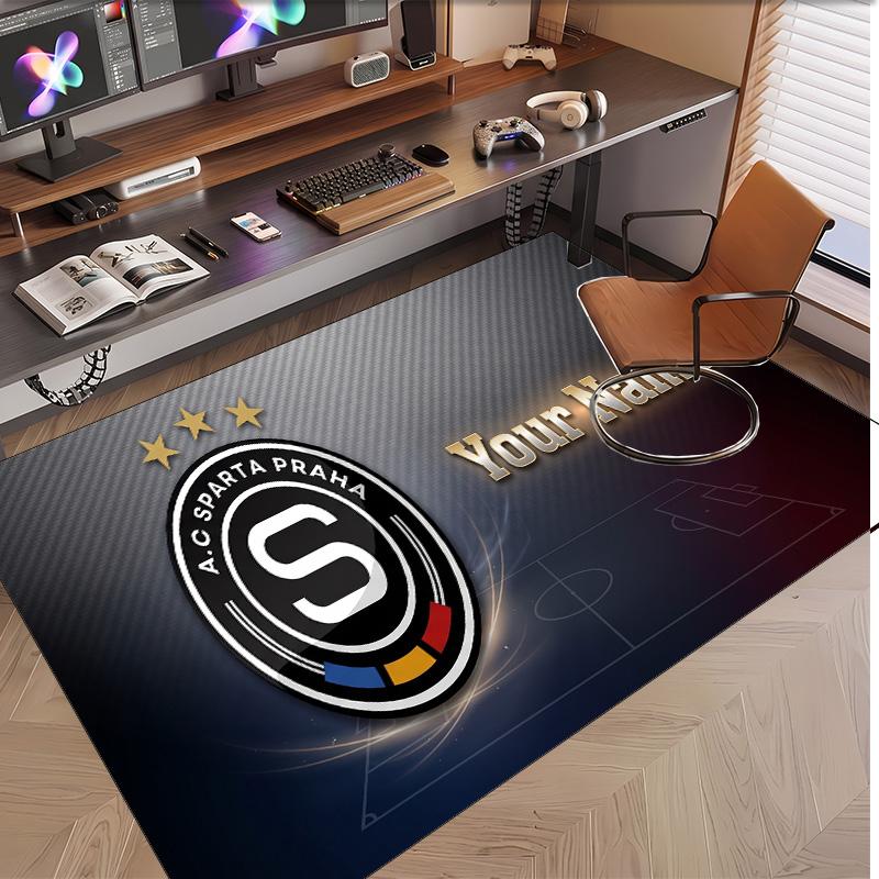 Personalized Crystal Velvet Carpet Sparta Prague Pattern Non Slip Floor Rug