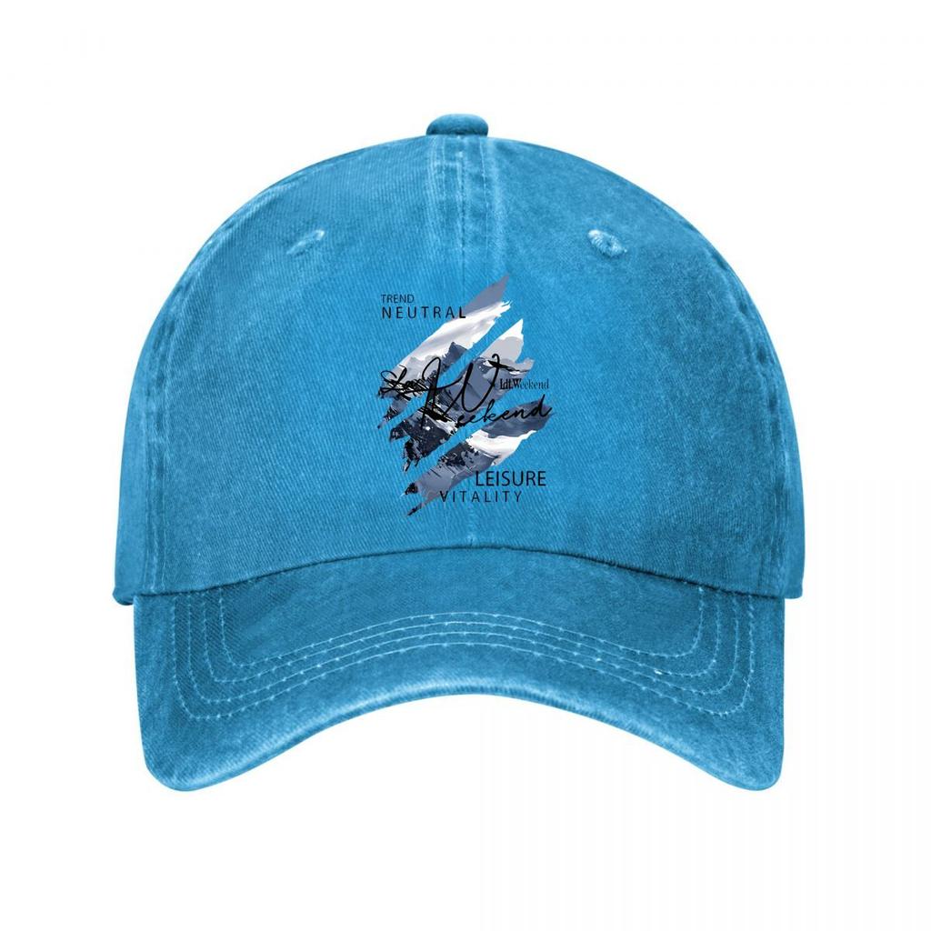Trend Neutral Weekend Leisure Vitality Abstract Brushstroke Typography Washed Baseball Cap Outdoor For Womens Unisex FeUnisex