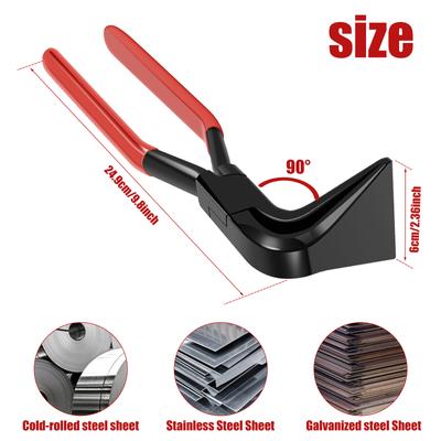 1 Pc Hand Seamers Metal Bending Pliers Durable Steel Sheet Metal Bender Flattering Pliers Straight 45°/90° Sheet Metal Tools Set