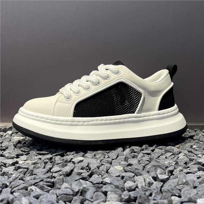 European new summer breathable mesh casual board shoes lightweight platform bread shoes bjd