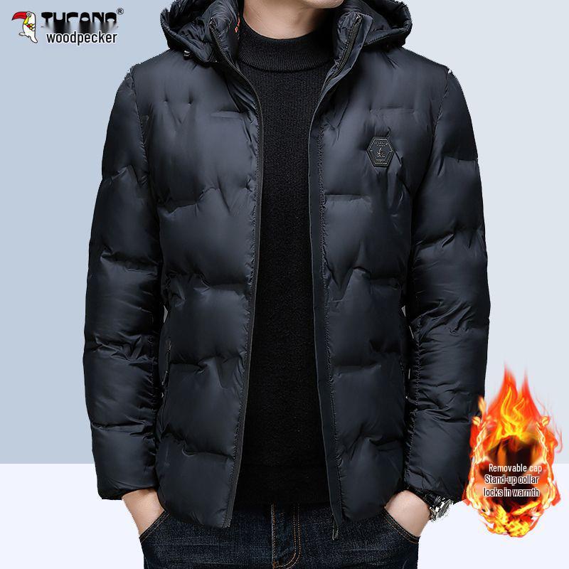 Woodpecker Herren Winter Daunenjacke mit abnehmbarer Kapuze - Warm, Dick, für Alle Altersgruppen