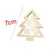 10 Pieces Unfinished Wooden Cutouts Christmas Tree Decoration Hanging Unpainted DIY