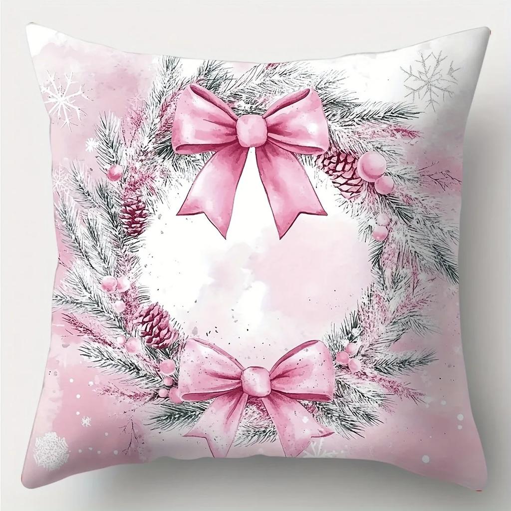 Christmas Decoration Pillowcase New Year Gift Cute Santa Claus Snowman Pattern Home Room Decoration Sofa Cushion Cover