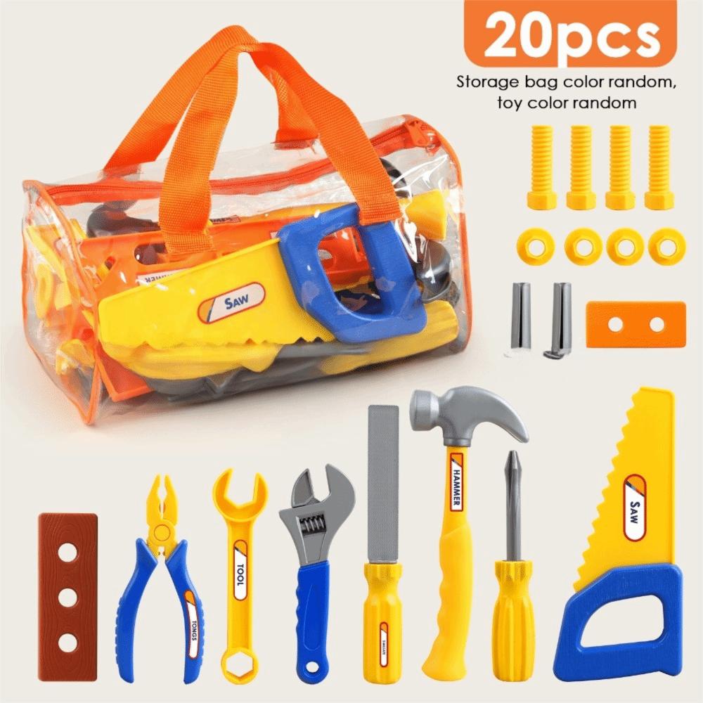 10/20/30pcs Plastic Simulation Maintenance Tool Set Simulation Hammer Safe Design Construction Toy Set Mini Size