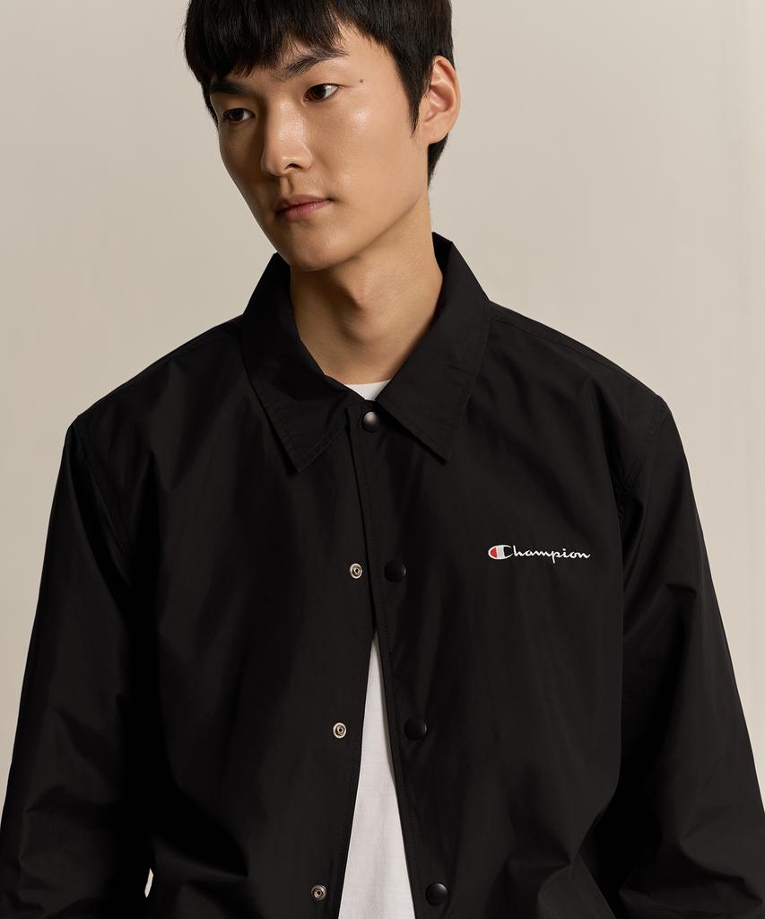 Champion Polyester Mesh Lined Coach Jacket Black
