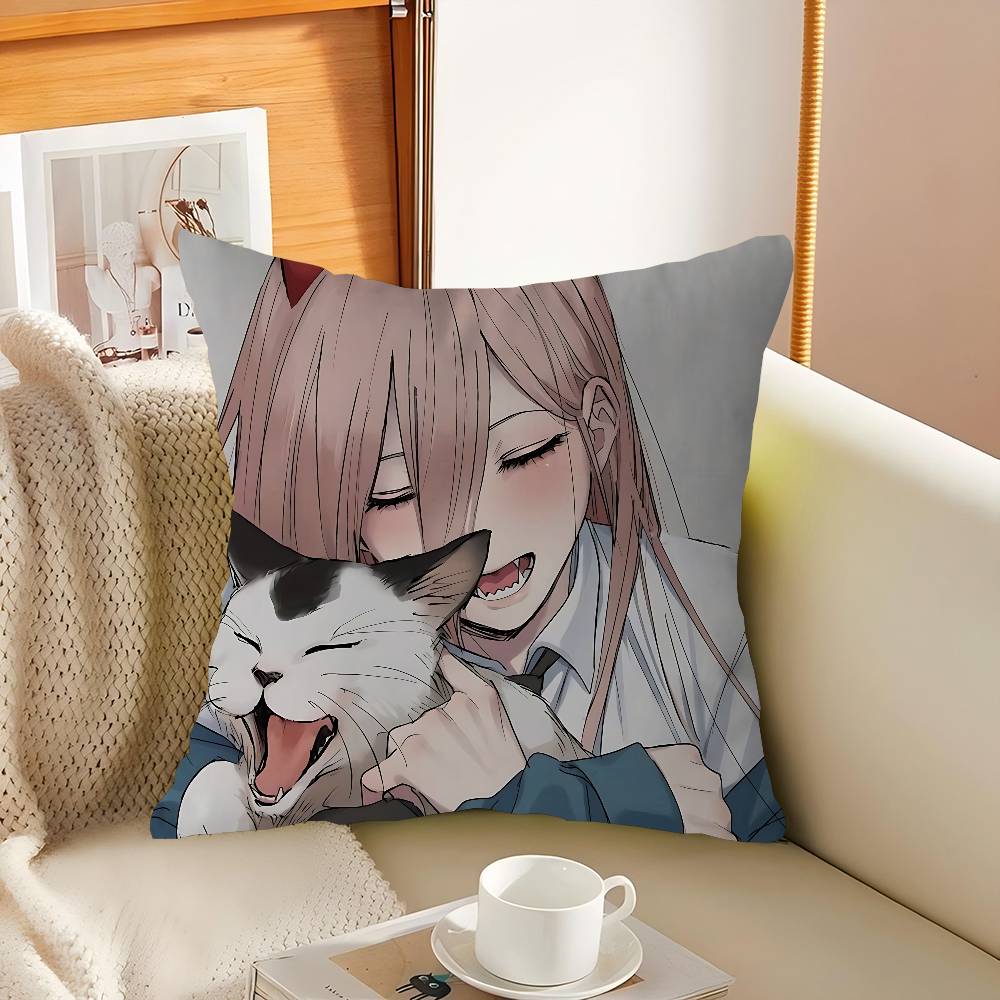 

Сила Человек-Бензопила Наволочка Дизайн Наволочка Декор Праздничный Декор 12x12Inch