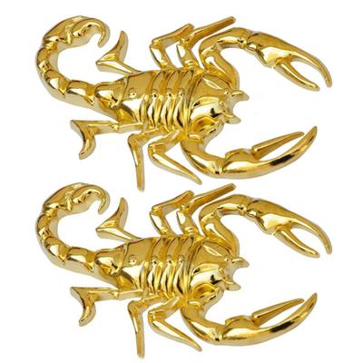 1Pc 3D Funny Plating Scorpion Cool Metal Body Car Decor Decal Badge Sticker