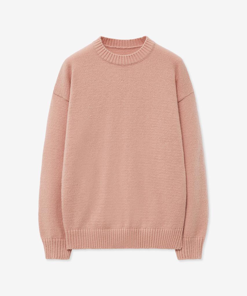 BLOND9 Alpha Crew Neck Round Knit_Pink