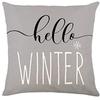 Christmas Pillow Cover Linen Printed Home Sofa Cushion Cover Living Room Bedroom Pillow Cover