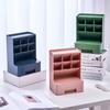 6-Grid Desktop Storage Drawers Oblique Insertion Stationary Organizer  Office Supplies