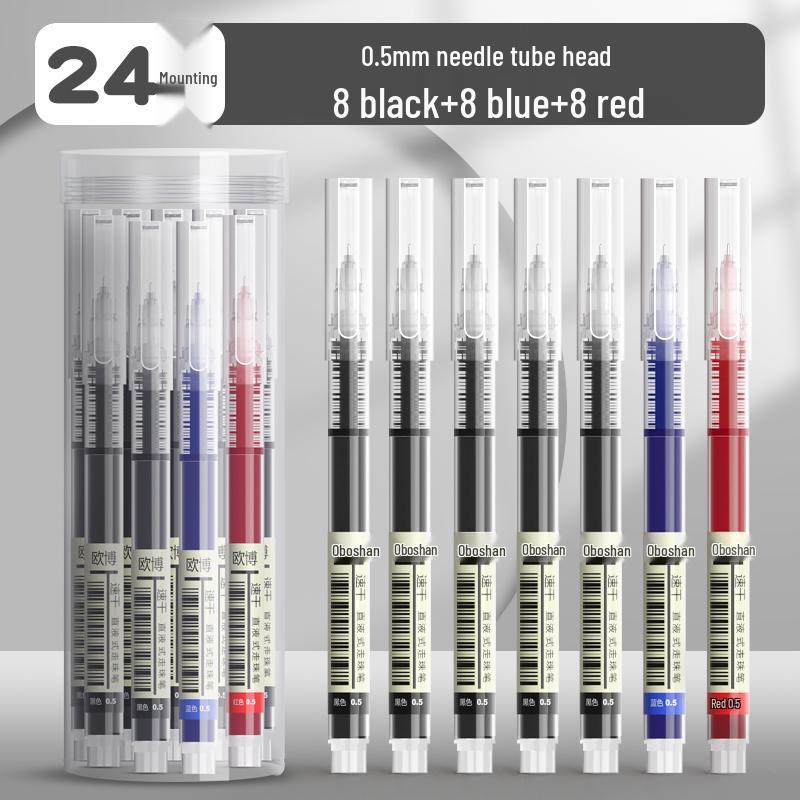 Quick-Dry Black 0.5 Gel Pen - Rollerball & Brush Tip for Exams and Schoolwork