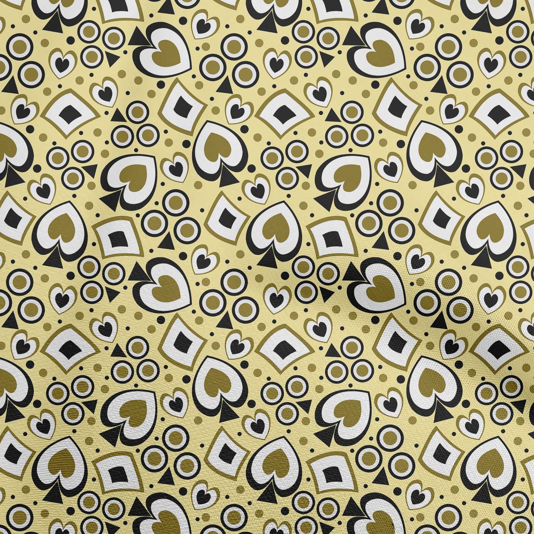 

OneOone Cotton Flex Brown Fabric Dress Card Poker Material Тканина Тканина з принтом у дворі 40 дюймів 42 Inch Wide - Viscose Chiffon жовтий