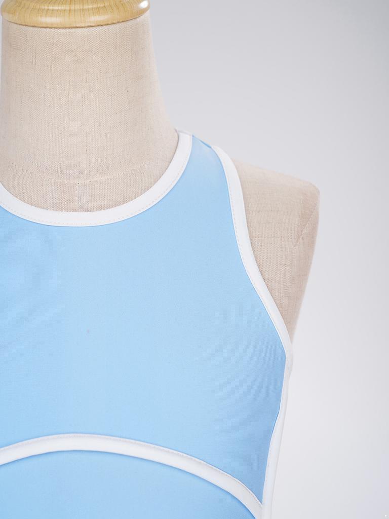 Girls Sports Tennis Dress Color Block Sleeveless Bubble Hem Sundress with Integrated Shorts for Golf Casual