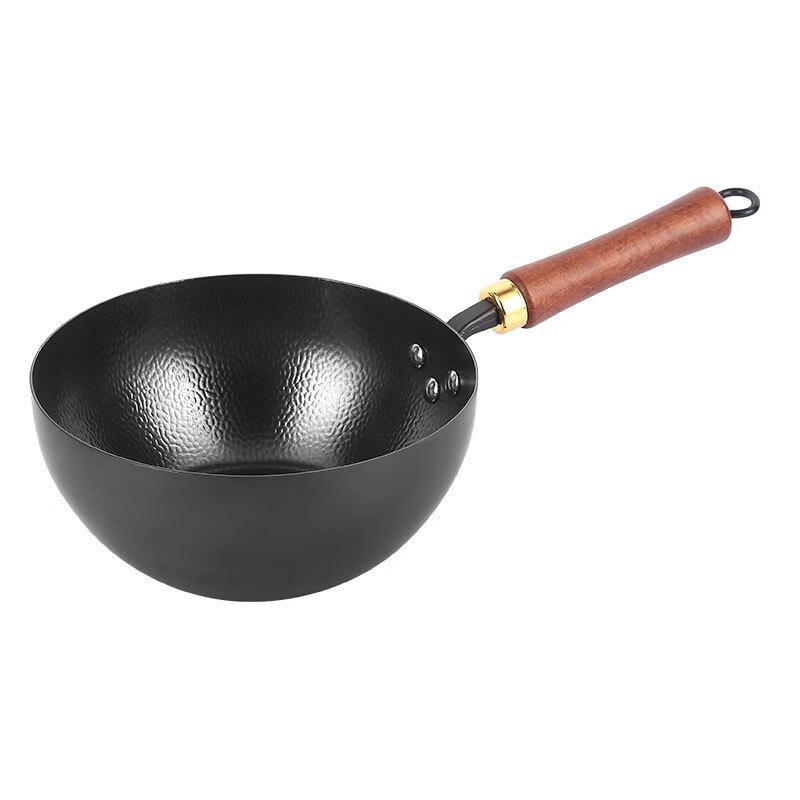 Mini Traditional Non-Stick Iron Pot with Glass Lid, 24cm