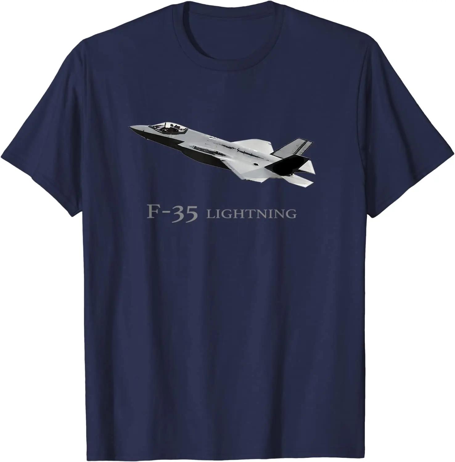F35 Lightning II Jet Fighter Plane Men TShirt Short Sleeve Casual 100 Cotton ONeck Summer Mens T Shirts S