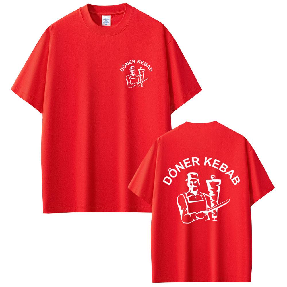 Doner Kebab Funny Graphic T-shirt Unisex Women 100% Cotton Oversized Short Sleeve T Shirt Summer Casual Oversized Unisex Streetwear