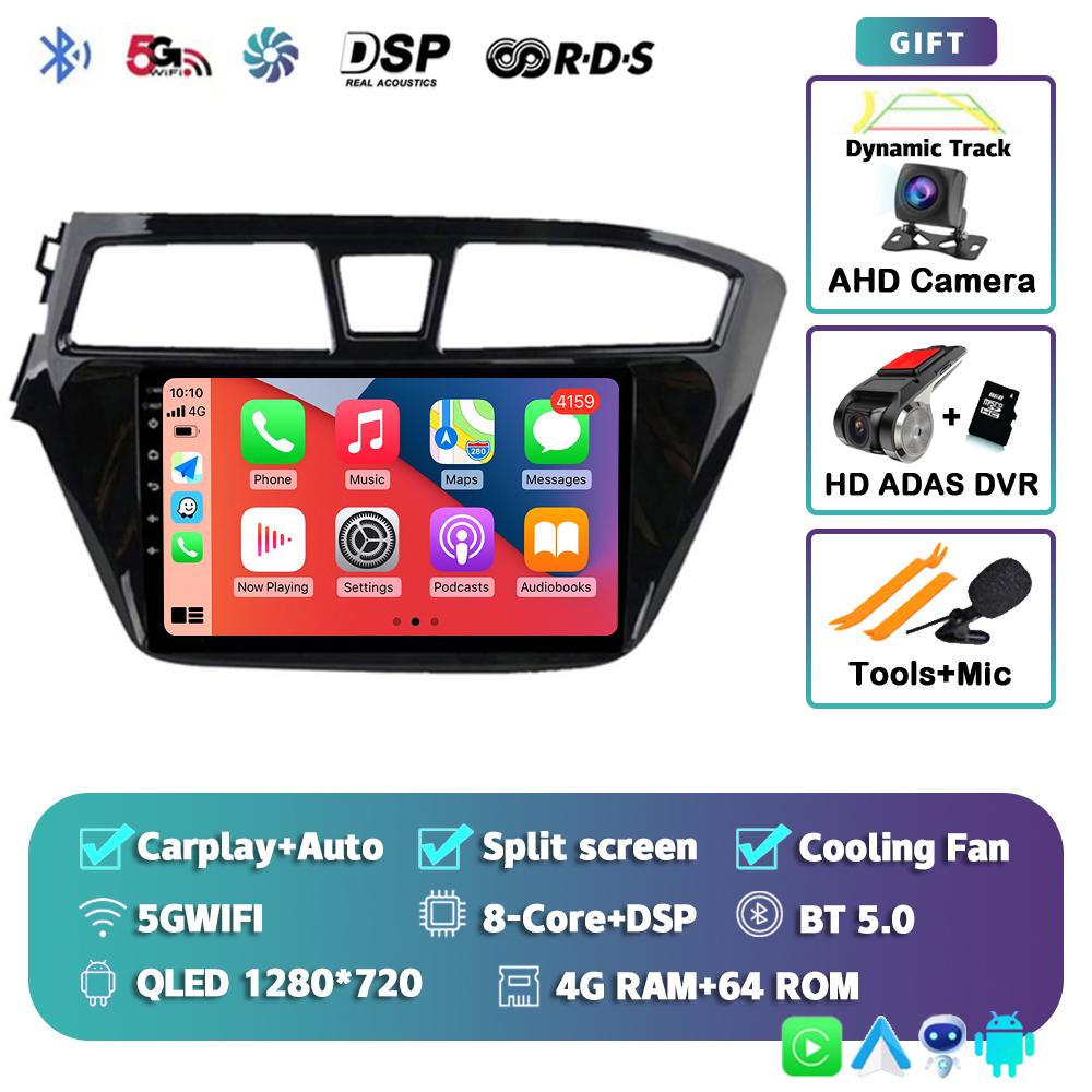 Android 14 Carplay Auto Car Radio For Hyundai I20 LHD 2015 2016 2017 2018 Navigation GPS Multimedia Video Player 2Din DVD Stereo