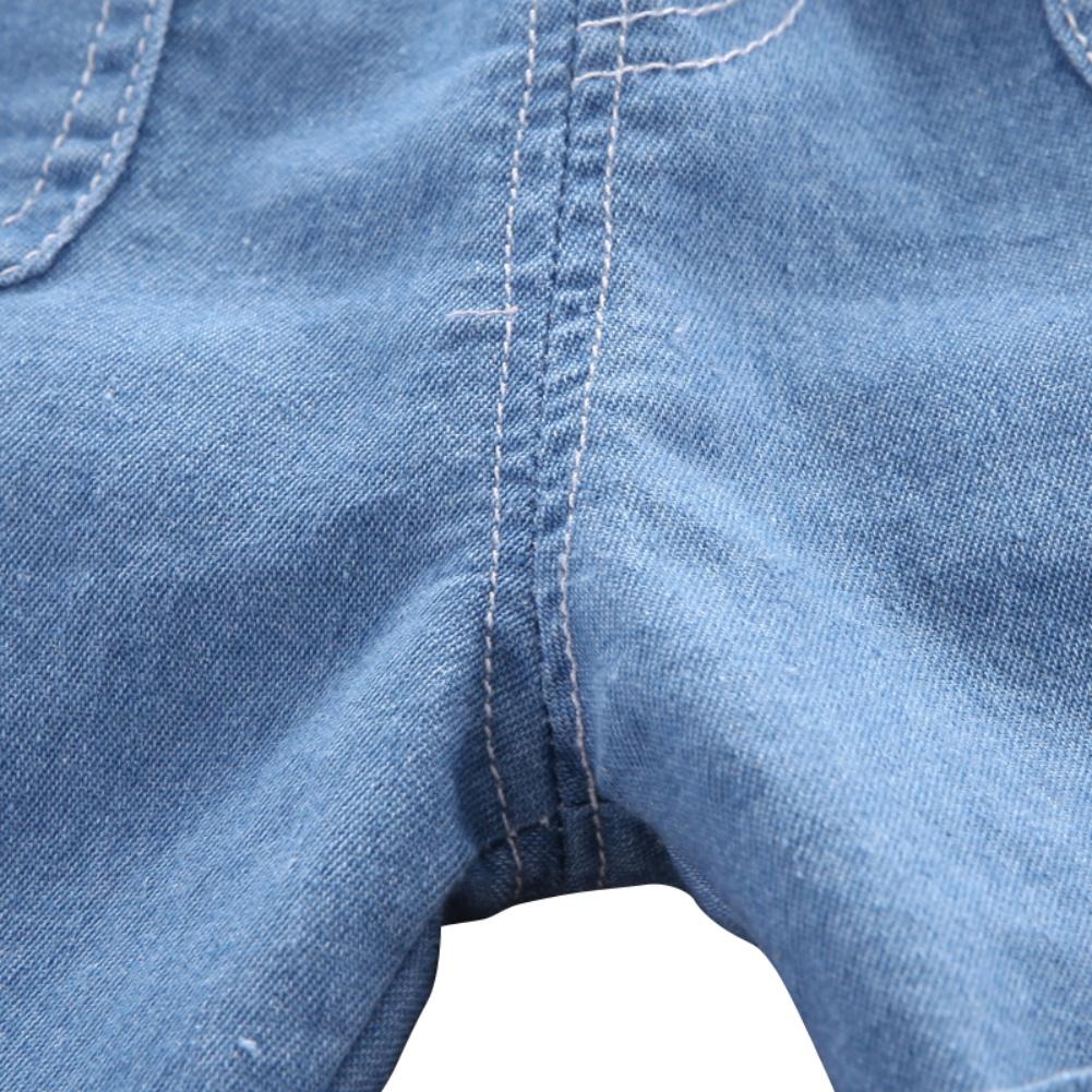 Baby Jungen Kleidung Sommer Baumwolle Kariertes Hemd Jungen Anzug Hemd + Denim Shorts Jungen Kleidung Casual Zwei Stück Set