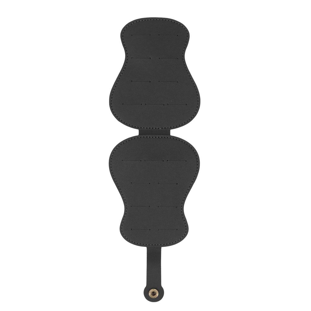 Guitar Pick Holder Case PU Leather Plectrum Holder 18 Slots Large Capacity Storage Black