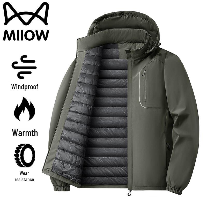 MiiOW Men's Winter Windproof Padded Outdoor Jacket