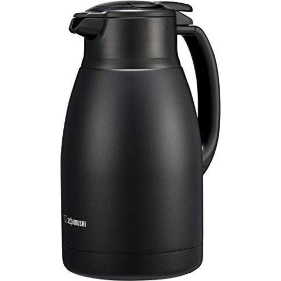 Zojirushi Stainless Pot 1.5L Tabletop Wide Mouth Approximately 6.5cm Vacuum Double Wall Thermal Bottle Insulation Cooling Matte Black SH-HC15-BM