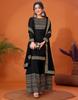 Damen Designer Rayon Kurta Sharara Dupatta Set Indische Partykleidung Top Tunika Kurti Kleid
