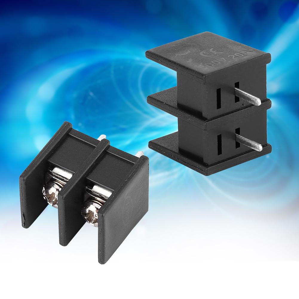 50pcs 2 Pin 7.62mm Pitch Circuit Board Wiring Barrier Terminal Blocks Electrical Connector