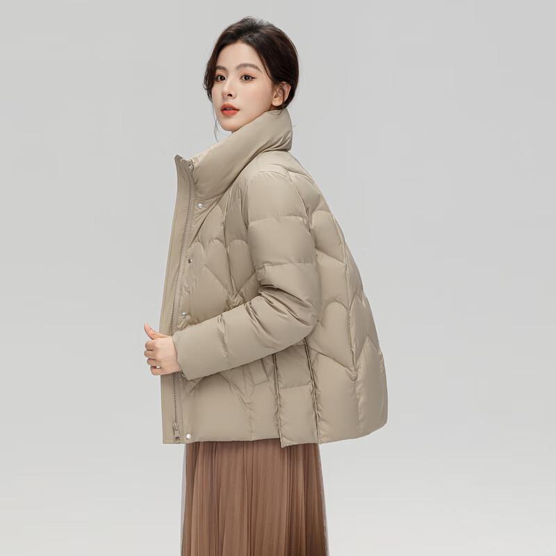 

SNOWFLYING Short Collarless Duck Down Jacket 4XL