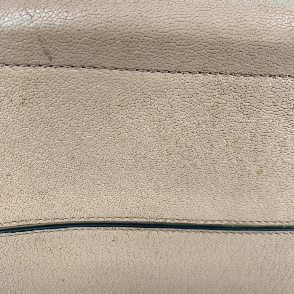 LOEWE T Shopper Anagram Tote Shoulder Crossbody Bag Leather Pink Beige A4 Size Compatible