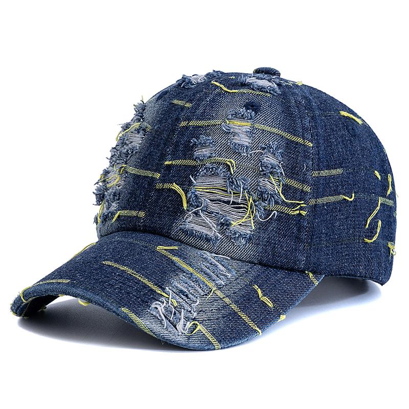 New Style Unisex Cap Denim Line Design Baseball Cap New Style Fashion Streetwear Hat for Casual Wear For Man&Women
