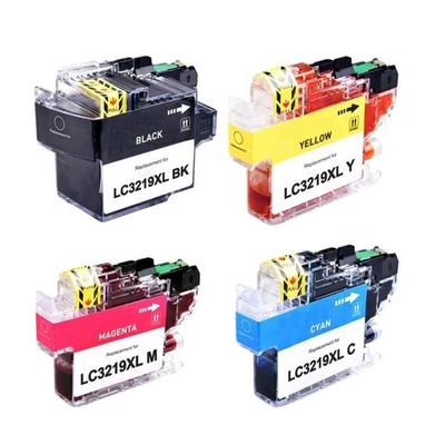 Ink Cartridge - OUTAD - LC3219/LC3219XL - Pack of 4 - Compatible Brother - Black, Red, Yellow, Blue