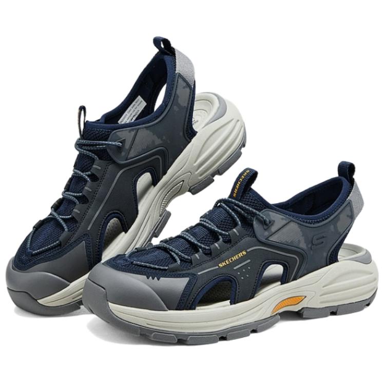 Skechers Comfortable Versatile Wear-Resistant Creek Shoes Men Shoes Navy-Blue 205474-NVY