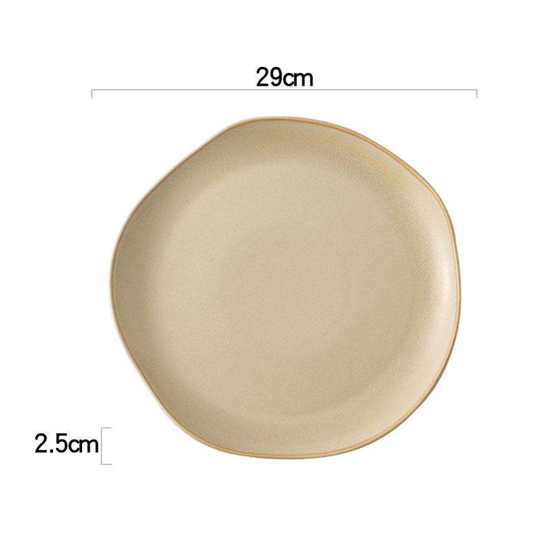 Vintage Ceramic Dinner Plate Creative Irregular Dessert Plate Snack Plate Pasta Sushi Plates Restaurant Specialty Tableware