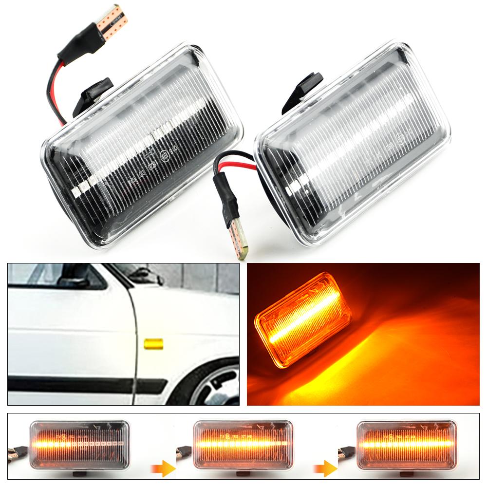 For VW Golf 2 3 Passat B3 Vento Jetta A2 A3 Seat Ibiza 2 Cordoba 1 LED Dynamic Side Marker Turn Signal Light Repeater