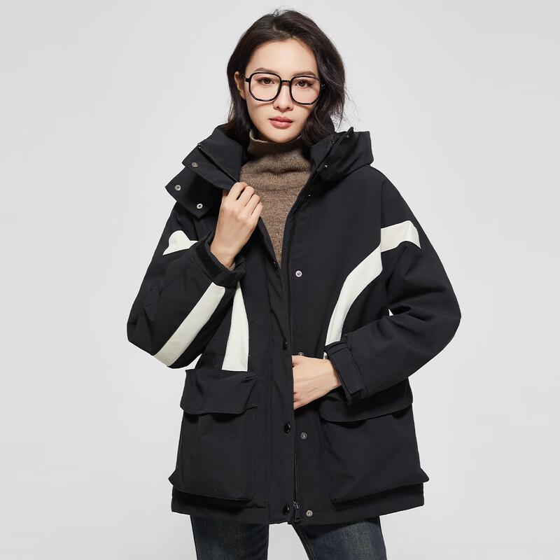 Tatu Women's Casual Color-block Down Parka