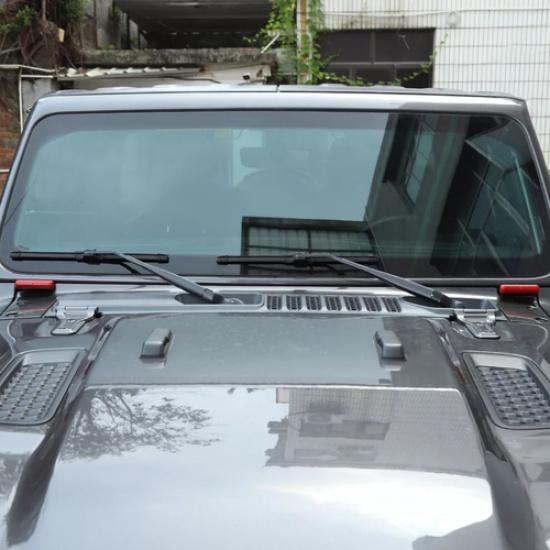 For 18-25 Jeep Gladiator JT/JL Red Exterior Front Windshield Hinge Cover Trim 2P