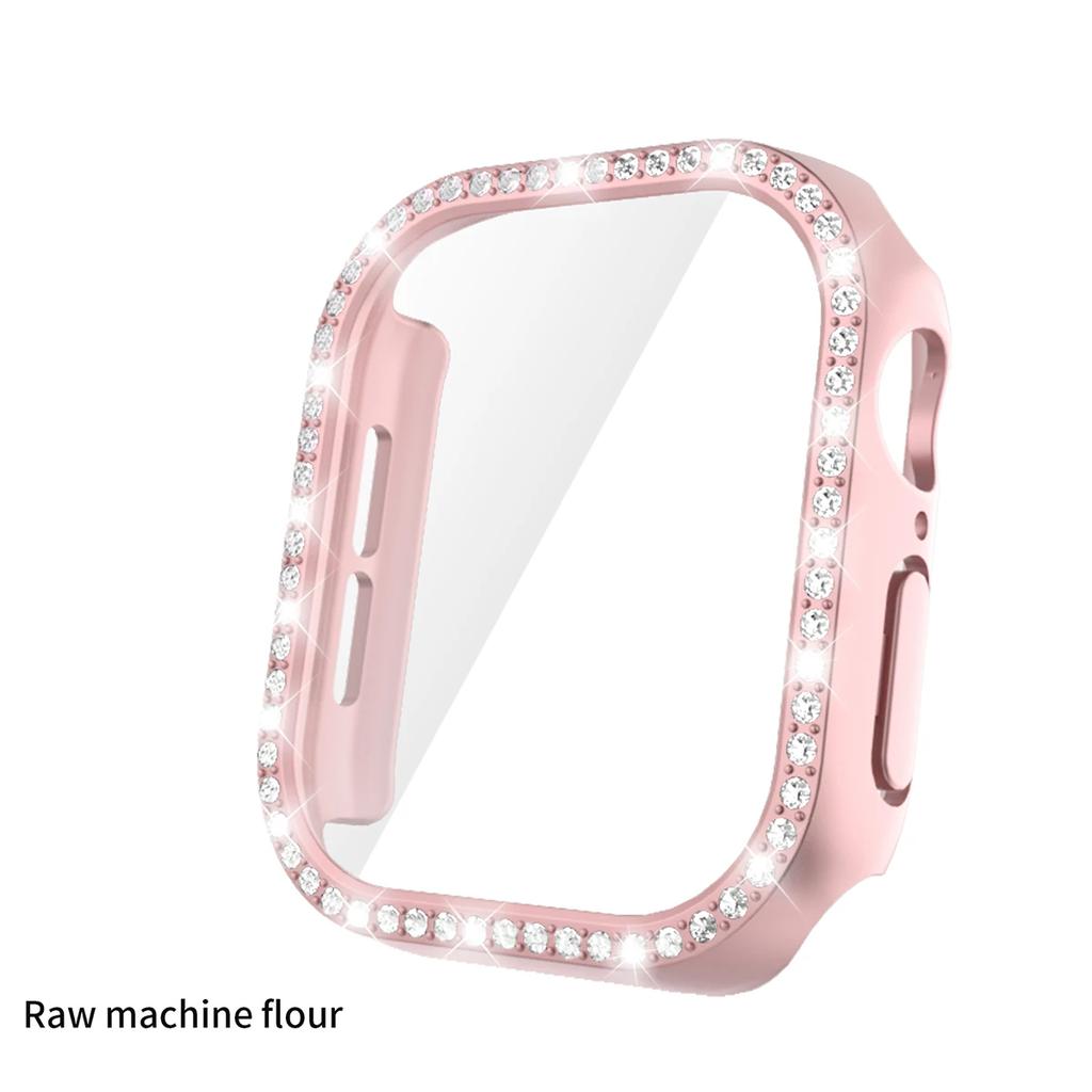 Bling Glass+Cover For Apple Watch 10 42mm 46mm Diamond Hard PC bumper+Screen Protector Case Iwatch Series 10 Accessories