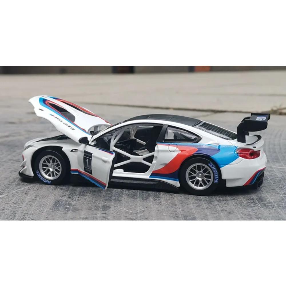 1/32 BMW M6 GT3 Rally Car Alloy Model Car Toy Diecasts Casting Sound and Light Car Toys for Children Vehicle