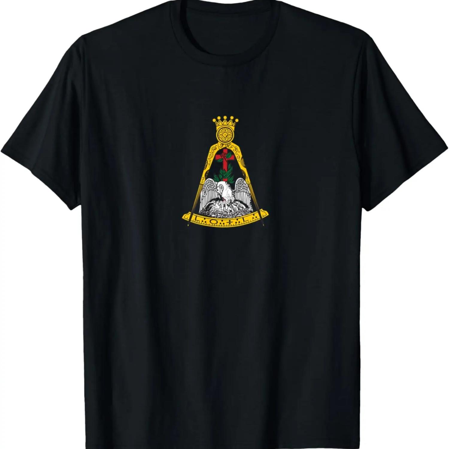 Masonic Scottish rite rose croix Rosicrucian pelican symbol T-Shirt S чёрный