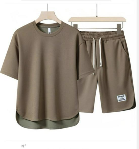 2024 Summer Men's Casual Sports Set: Trendy Short Sleeve T-shirt & Five-Point Shorts - Hong Kong Style