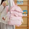 Zaino a Pois Grande Capacità Zaino Leggero per Studenti e Pendolari Zainetto Scolastico con Fiocco per Campus