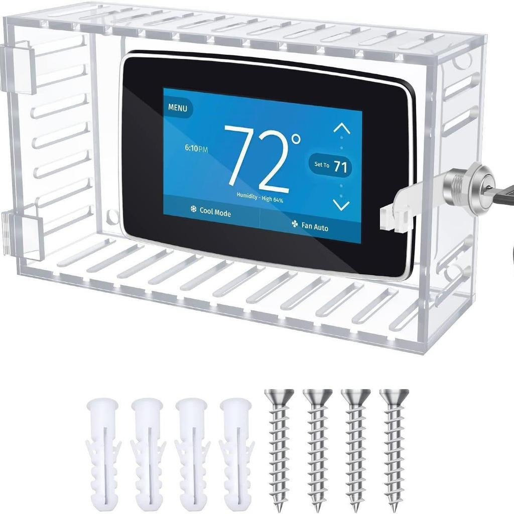 Transgraniczna Skrzynka Blokująca Termostat: Przezroczysta osłona ochronna z kluczem