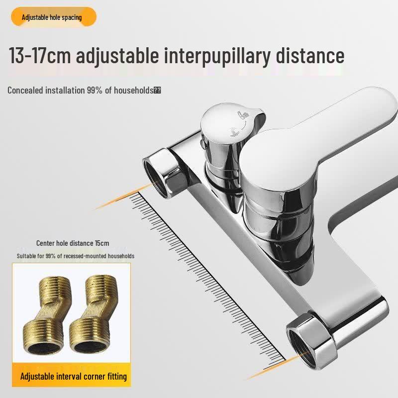 Three-Function Wall-Mounted Bathroom Mixer Faucet