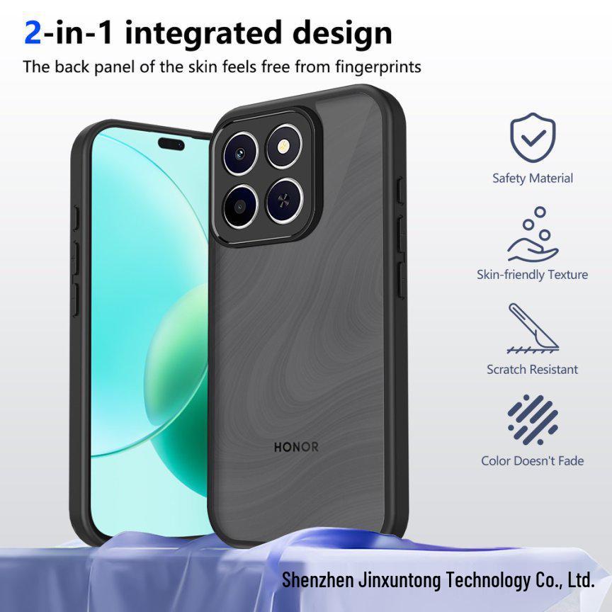 Huawei Honor 400 Frosted Black Translucent Protective Phone Case for X6C, X8B, X9D