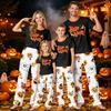 Family Matching Halloween Printed Loungewear Set Short Sleeve Top and Pants
