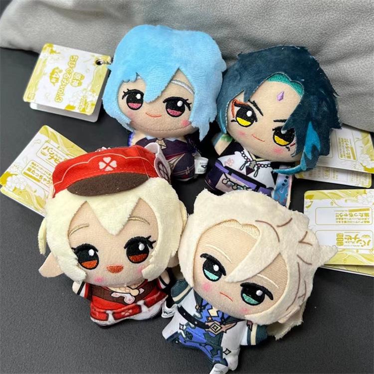 Authentic Anime Plush Characters new Genshin impact Tartaglia Zhongli Fischl Aether Diluc Plush Action Figure Model Toys