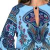 Dámská košile Barevný potisk Dlouhé rukávy Posádka Výstřih Bohaté barvy Retro Volný svetr Etnický styl Kulatý výstřih Dámská halenka Ženy Oblečení