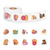 500Pcs/Roll Animal Series Sealing Stickers Cute Dachshund Capybara Cartoon Roll Decal Diy Luggage Phone Guitar Fridge Kid Toys